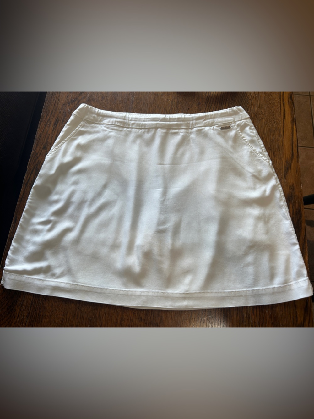 Rafaella White A-line Skort
